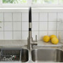 АТЭНА (ATENA) BN-B Cмеситель для кухни, цвет МАТОВЫЙ НИКЕЛЬ, черный излив CT12138 