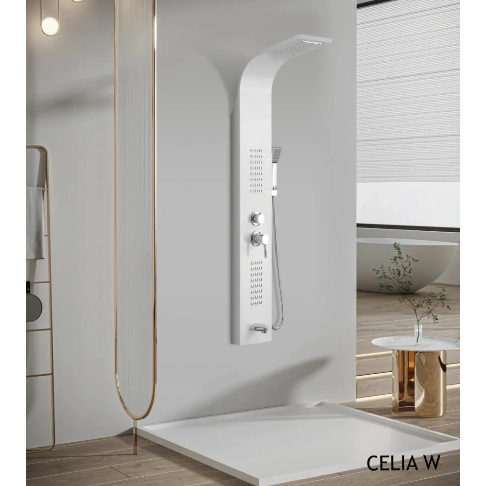 Душевая панель CELIA W, цвет белый, размер 1500 х 220 мм Ceruttispa CT10402