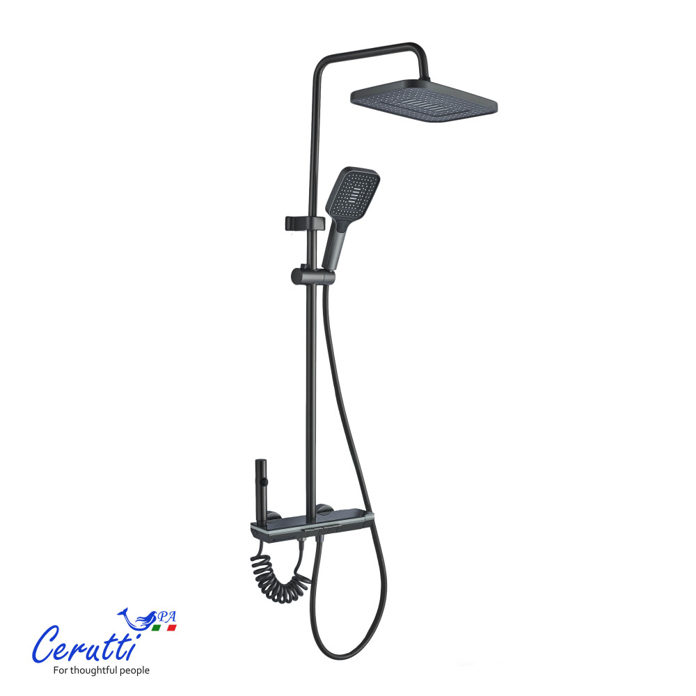 DECIO система душевая, верхний и ручной душ ABS, шланг PVC Ceruttispa