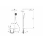 MAURO система душевая, верхний и ручной душ ABS, шланг PVC Ceruttispa