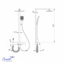 NEVIO система душевая, верхний и ручной душ ABS, шланг PVC Ceruttispa