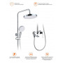 P61.24 Душевая система Prohanss для ванны и душа (хром)