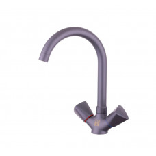 450605-26 Смеситель Sanday кухня, латунь, тёмно серый графит, гайка