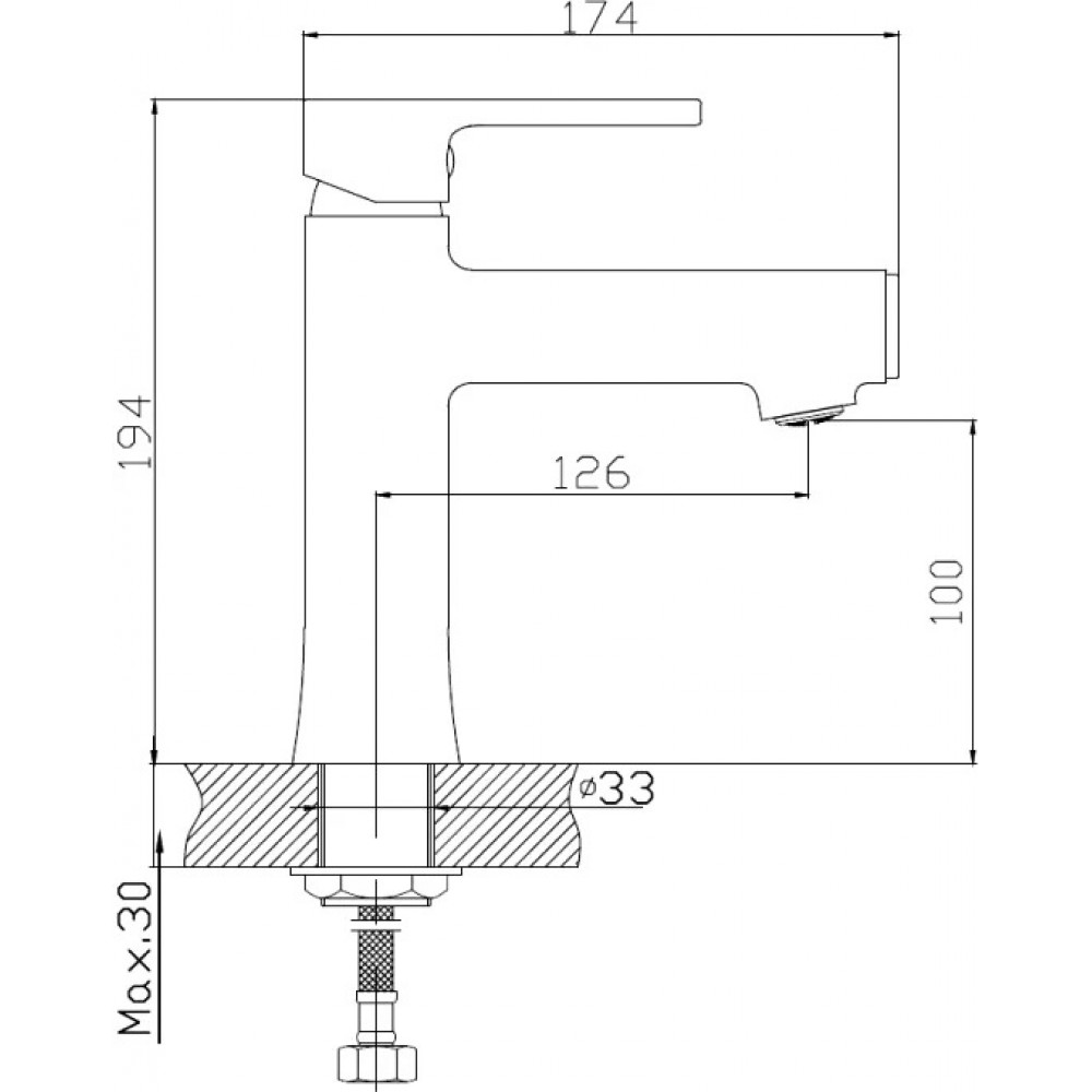 HB10652 Смеситель для раковины, хром