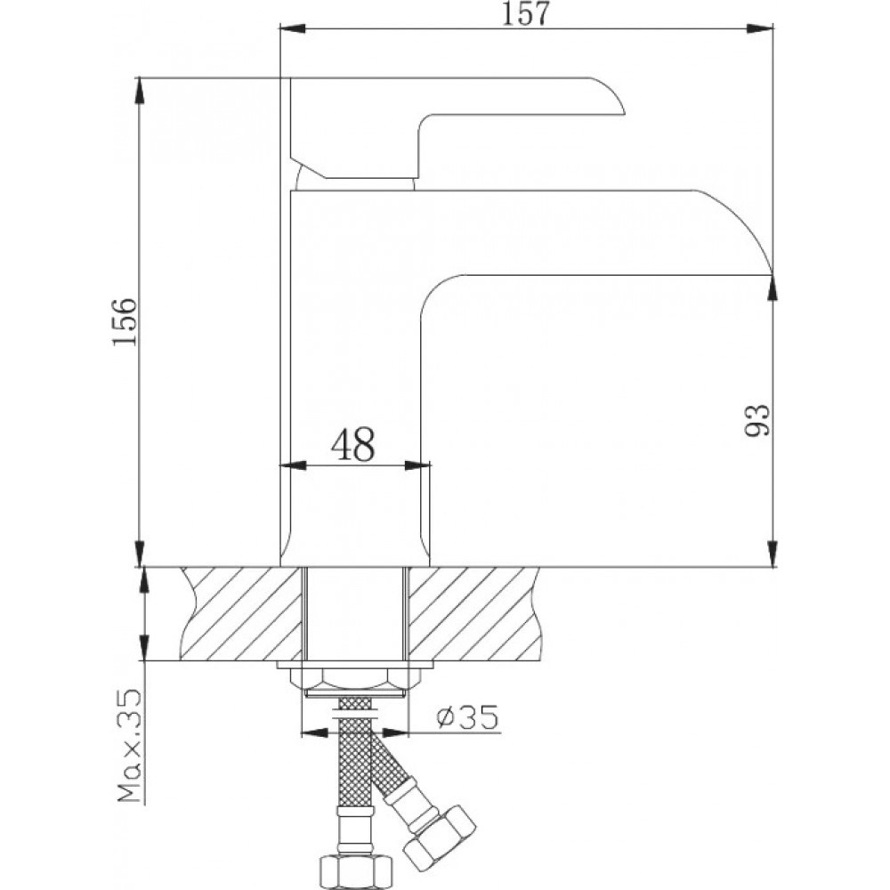 HB12805-8 Смеситель для раковины с гигиенической лейкой