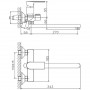 HB22505-8 Смеситель для ванны с изливом и душевой лейой