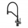 L4797D-12 Смеситель для кухни с выходом под питьевую воду, с магнитным держателем, оружейная сталь