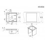 KS-6004, ШВАРЦ (черный металлик) кухонная мойка, кварц