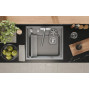 5708R, АЛЮМИНИУМ, кухонная мойка, кварц Granula, Kitchen Space Rinzer, 58х52 см