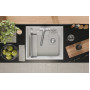 5708R, АРКТИК (Белый) кухонная мойка, кварц Granula, Kitchen Space Rinzer, 58х52 см