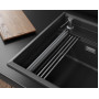 5708R, ЧЁРНЫЙ, кухонная мойка, кварц Granula, Kitchen Space Rinzer, 58х52 см