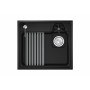 5708R, ЧЁРНЫЙ, кухонная мойка, кварц Granula, Kitchen Space Rinzer, 58х52 см