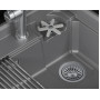 7308R, АЛЮМИНИУМ, кухонная мойка, кварц Granula, Kitchen Space Rinzer, 73х52 см