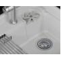 7308R, АРКТИК (белый), кухонная мойка, кварц Granula, Kitchen Space Rinzer, 73х52 см