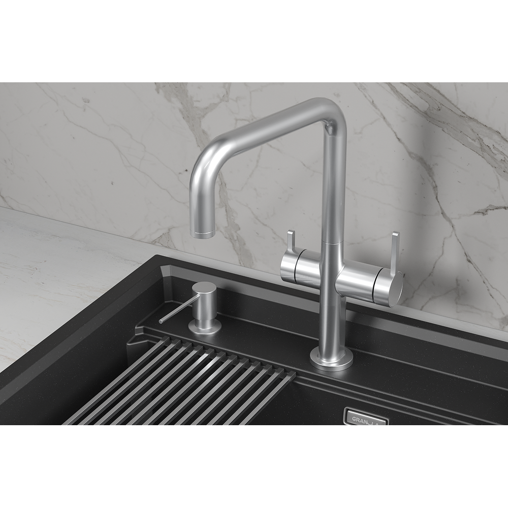 KS-8275, НЕРЖ, СМЕСИТЕЛЬ КУХОННЫЙ KITCHEN SPACE