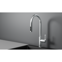 GR-8168Смеситель для кухни с выдвижным изливом, неж. GRANULA