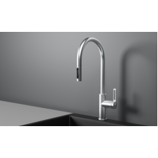 GR-8168Смеситель для кухни с выдвижным изливом, неж. GRANULA