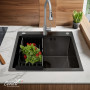 Мойка для кухни GLORIA50B nano black (графит) нерж.сталь 500*500*220 Ceruttispa