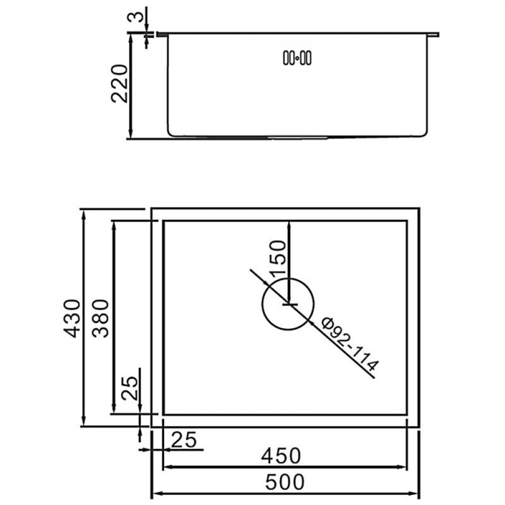 K35043B Кухонная мойка GERHANS графит K35043B Кухонная мойка GERHANS графит