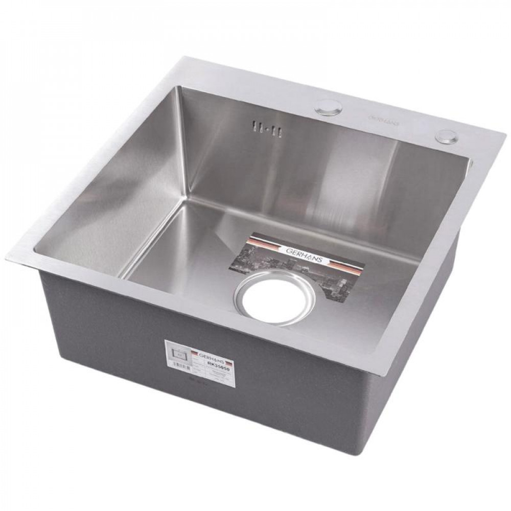 K35050 Кухонная мойка из нержавеющей стали Gerhans (500х500 мм) K35050 Кухонная мойка из нержавеющей стали Gerhans (500х500 мм)