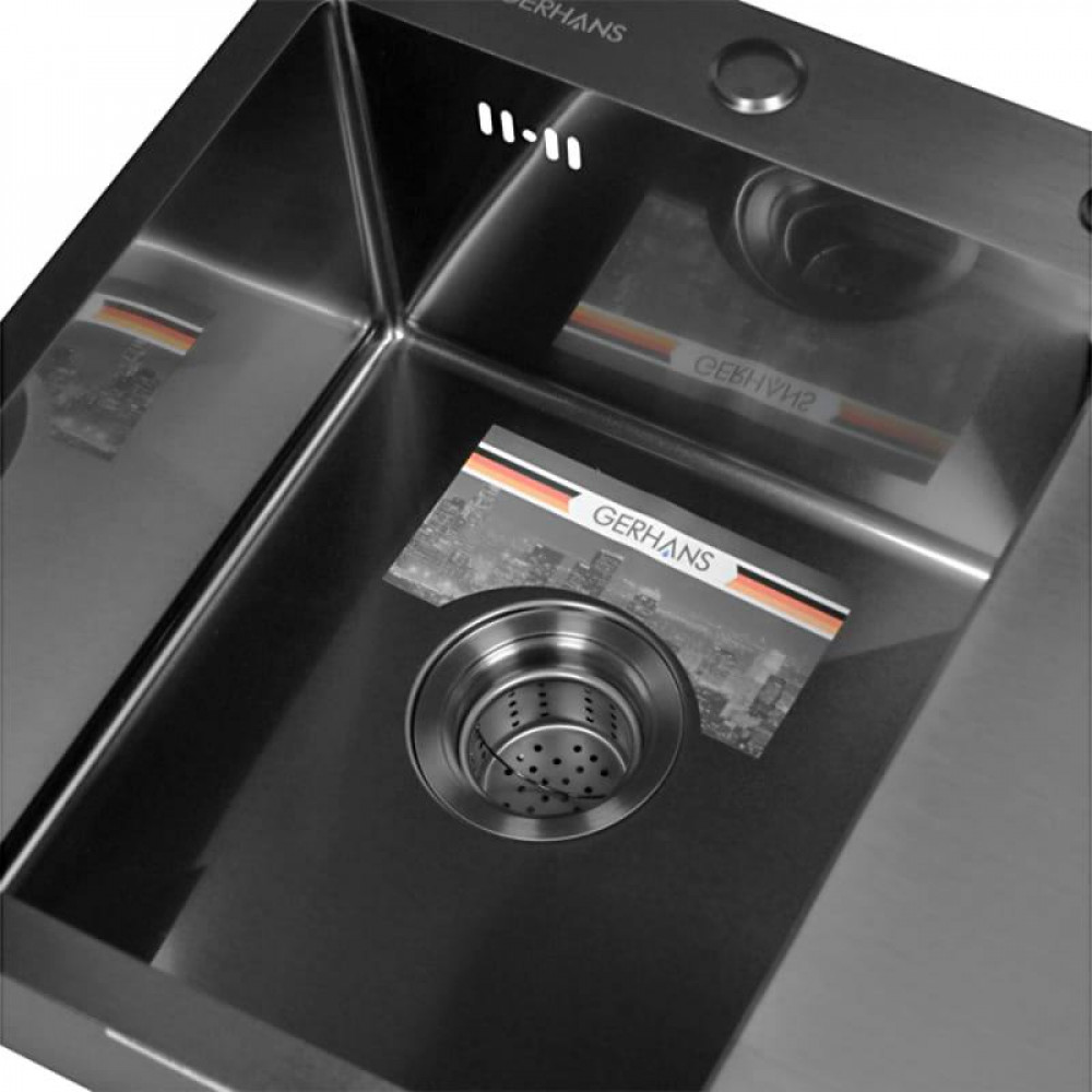 K35848B-L Кухонная мойка GERHANS графит K35848B-L Кухонная мойка GERHANS графит