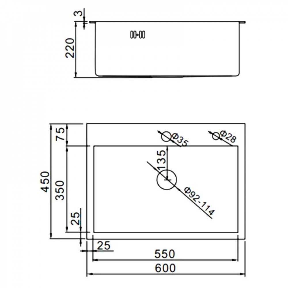 K36045 Кухонная мойка из нержавеющей стали Gerhans (600х450 мм) K36045 Кухонная мойка из нержавеющей стали Gerhans (600х450 мм)