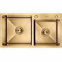 K37843G-S Кухонная мойка двойная нерж.сталь GERHANS золото