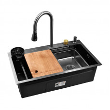 K37545BD (PVD чёрный "Декор", кухонная мойка премиум-класса "Комплект Плюс") GERHANS