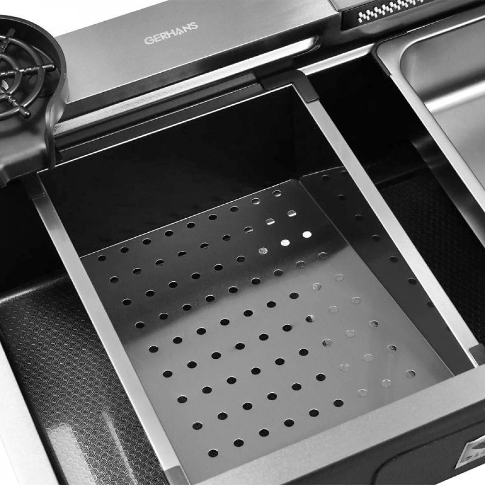 K37545BD (PVD чёрный "Декор", кухонная мойка премиум-класса "Комплект Плюс") GERHANS