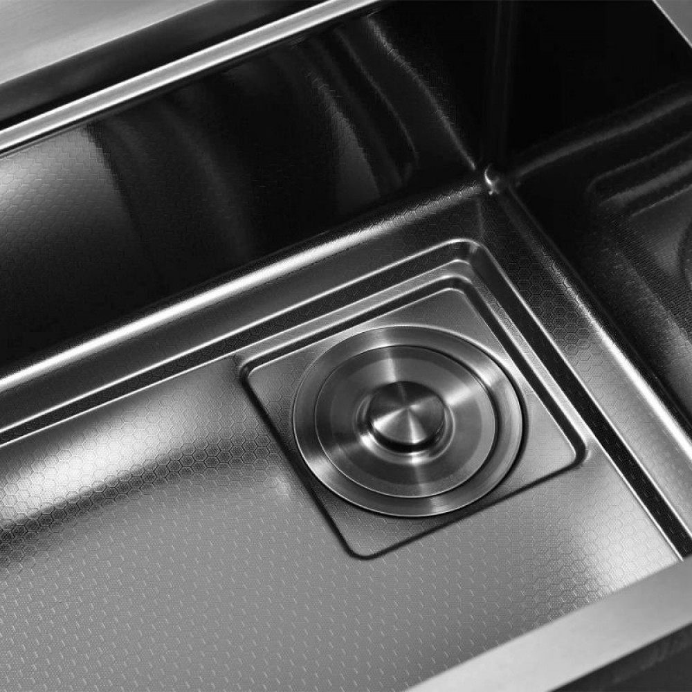 K37545BD (PVD чёрный "Декор", кухонная мойка премиум-класса "Комплект Плюс") GERHANS