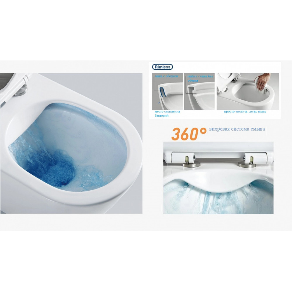 Комплект Cersanit CARINA XL CO DPL EO slim инсталляция VECTOR кнопка CORNER пластик хром, глянцевый