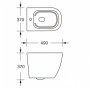 SELLA Aria Tornado MMW унитаз подвесной (490*370*370) безободковый, смыв торнадо, крышка дюропласт