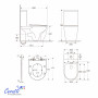 CT12035 ТАДДЕО (TADDEO) Tornado Унитаз напольный с бачком (650x360x790) узкий бортик Ceruttispa