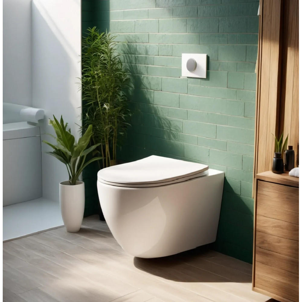 CT10572 ORLTER  Aria UF Унитаз подвесной (490*360*370) безободковый, сиденье дюропласт с микролифтом