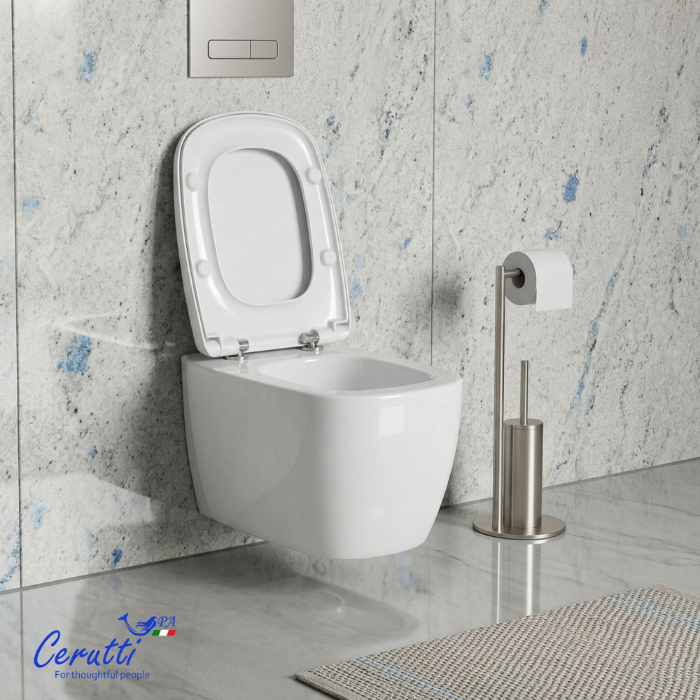 ROMINA Aria Tornado унитаз подвесной (520*345*365) безободковый, сиденье дюропласт с микролифтом