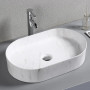 Раковина накладная CR0055B MMW1 мрамор матовый белый, овальная 500*350*120 Ceruttispa
