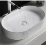 Раковина накладная CR0055B MMW1 мрамор матовый белый, овальная 500*350*120 Ceruttispa