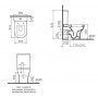 Унитаз-компакт Vitra Zentrum Rim-EX сиденье микролифт, слив 3/6л 9824B003-7207 