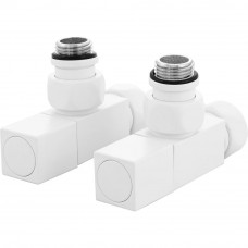 Вентиль угловой КВАДРАТ 3/4"х1/2" г/ш для п/с (белый матовый)