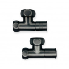 VR2145-C Кран для полотенцесушителя, черный 3/4"Fx1"F 