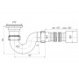 E115 Сифон для душ.поддона 1 1/2" с гибкой трубой 40х50