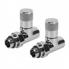 Набор дизайн-вентилей PIANO прямой 1/2 ХРОМ (пара)