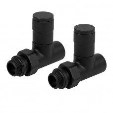 Набор дизайн-вентилей PIANO прямой 1/2 ЧЁРНЫЙ