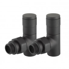 Набор дизайн-вентилей PIANO,угловой (ЧЁРНЫЙ) 1/2"