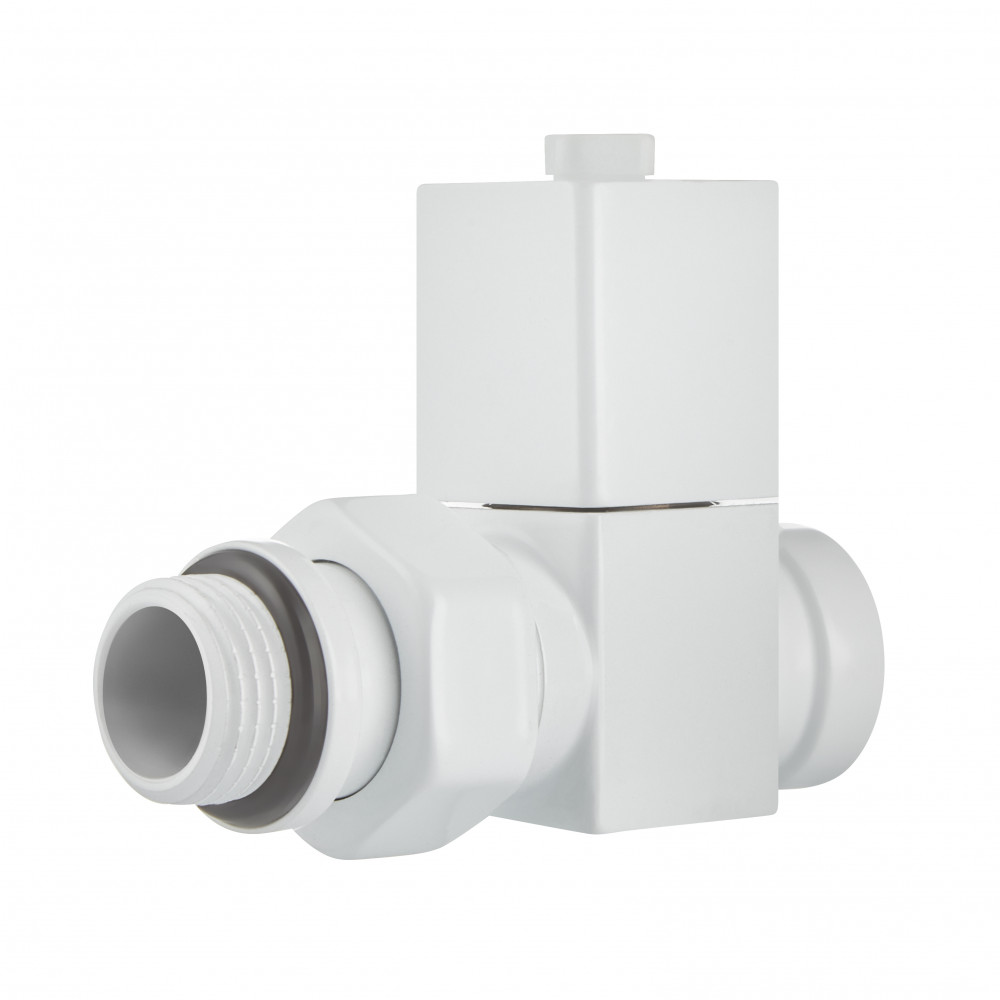 Набор дизайн-вентилей CUBE,прямой(БЕЛЫЙ) 1/2