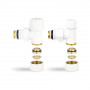 VMDV10-110415 1/2" x 3/4"EK Комплект радиаторных клапанов №1, угловой, белый под термоголовку
