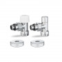 VMDV10-410415 1/2" x 3/4"EK Комплект радиаторных клапанов №1, угловой, хром под термоголовку